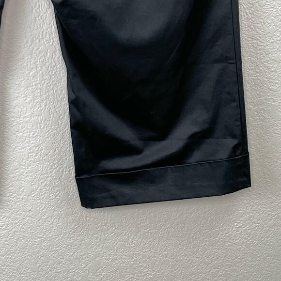 Merona Wide Leg Mid-Rise Cropped Capri Cuffed Hem Pants Black NWT Plus 16 - Picture 10 of 15